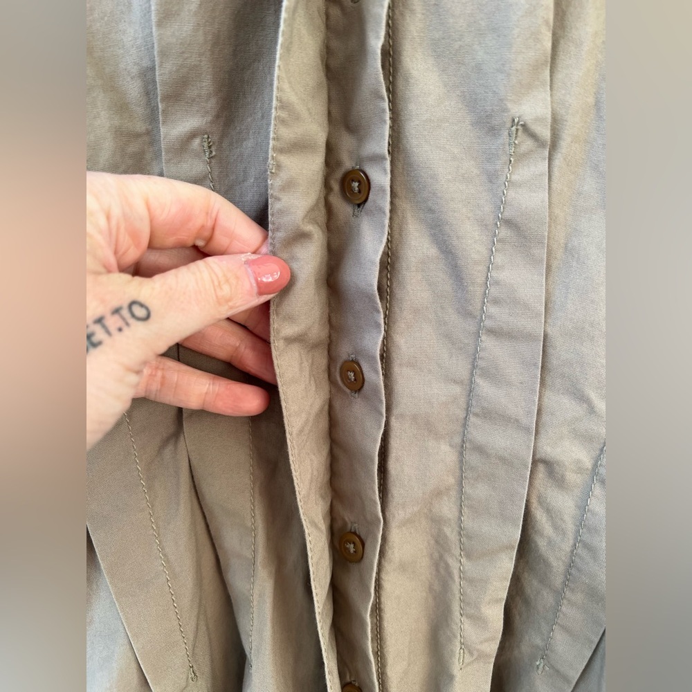 Pilcro Anthropologie Pintuck Mini Shirt Dress (Size L) - Picture 7 of 13